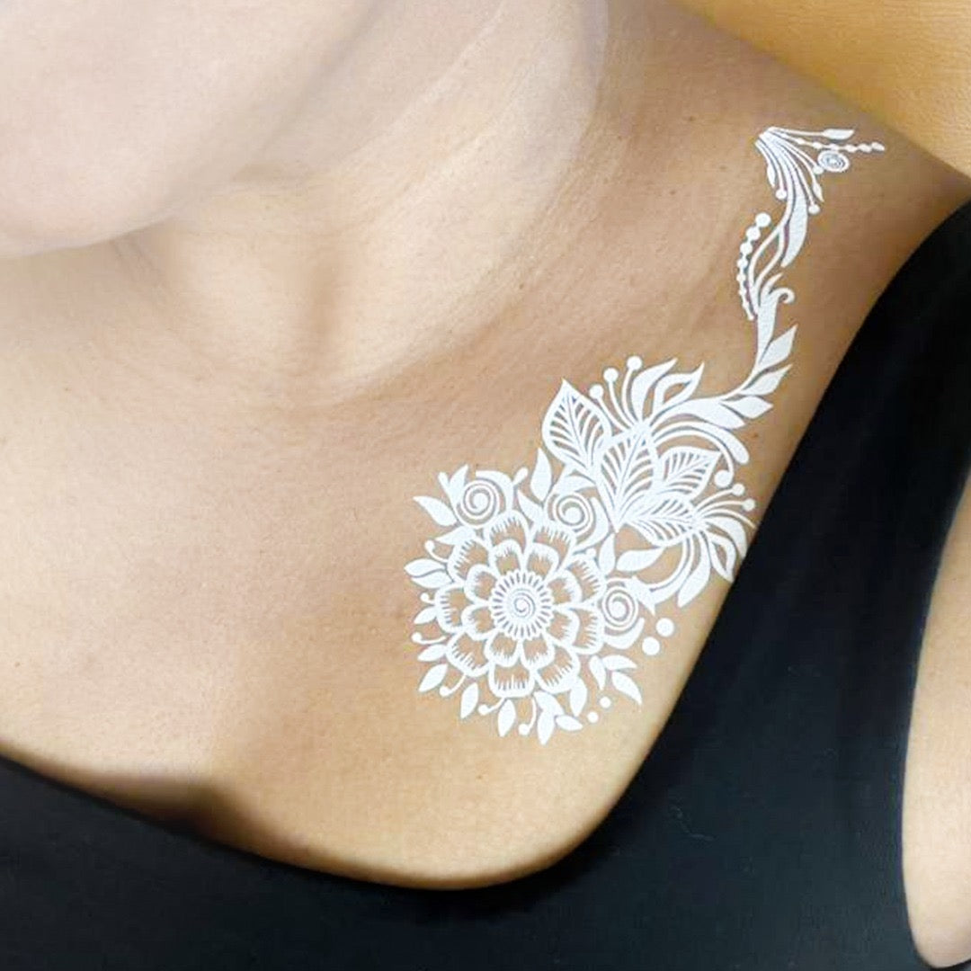 Forest Lily - Pearl Henna-Inspired Body Art