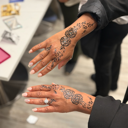 Rose Ember - Midnight Henna-Inspired Body Art
