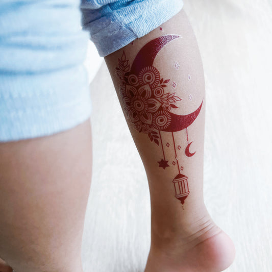 Luna henna body art applied on skin — peel, press & reveal, lasts 3–5 days | Palace.design