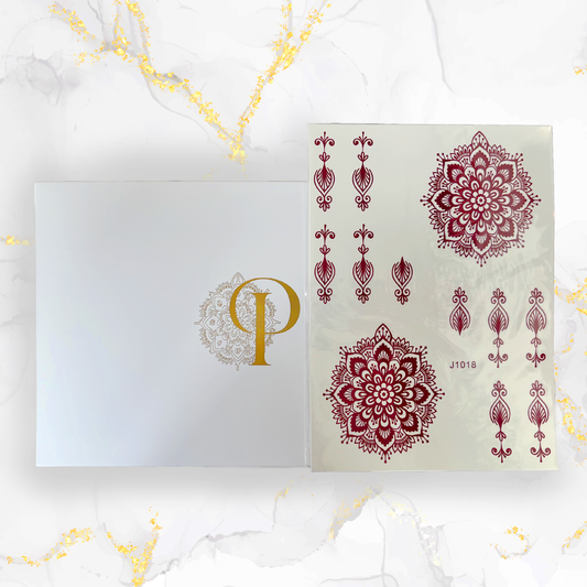 Sepia — Rouge henna-inspired body art design, vintage sepia tones | Palace.design