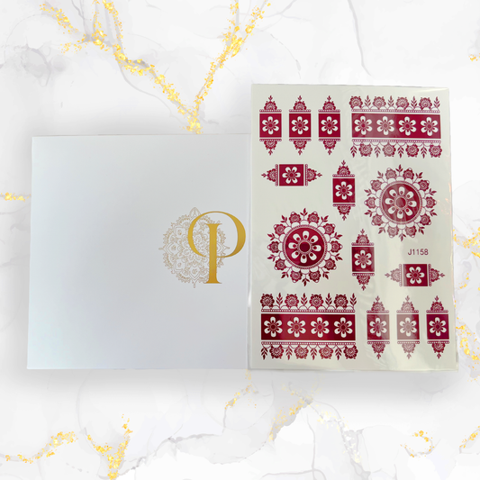 Honey — Rouge henna-inspired body art design, golden honey tones | Palace.design