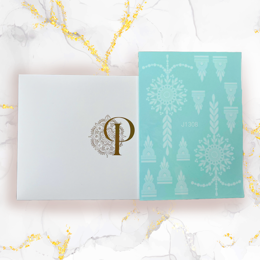 Snow — Pearl henna-inspired body art design, pure white delicate pattern | Palace.design